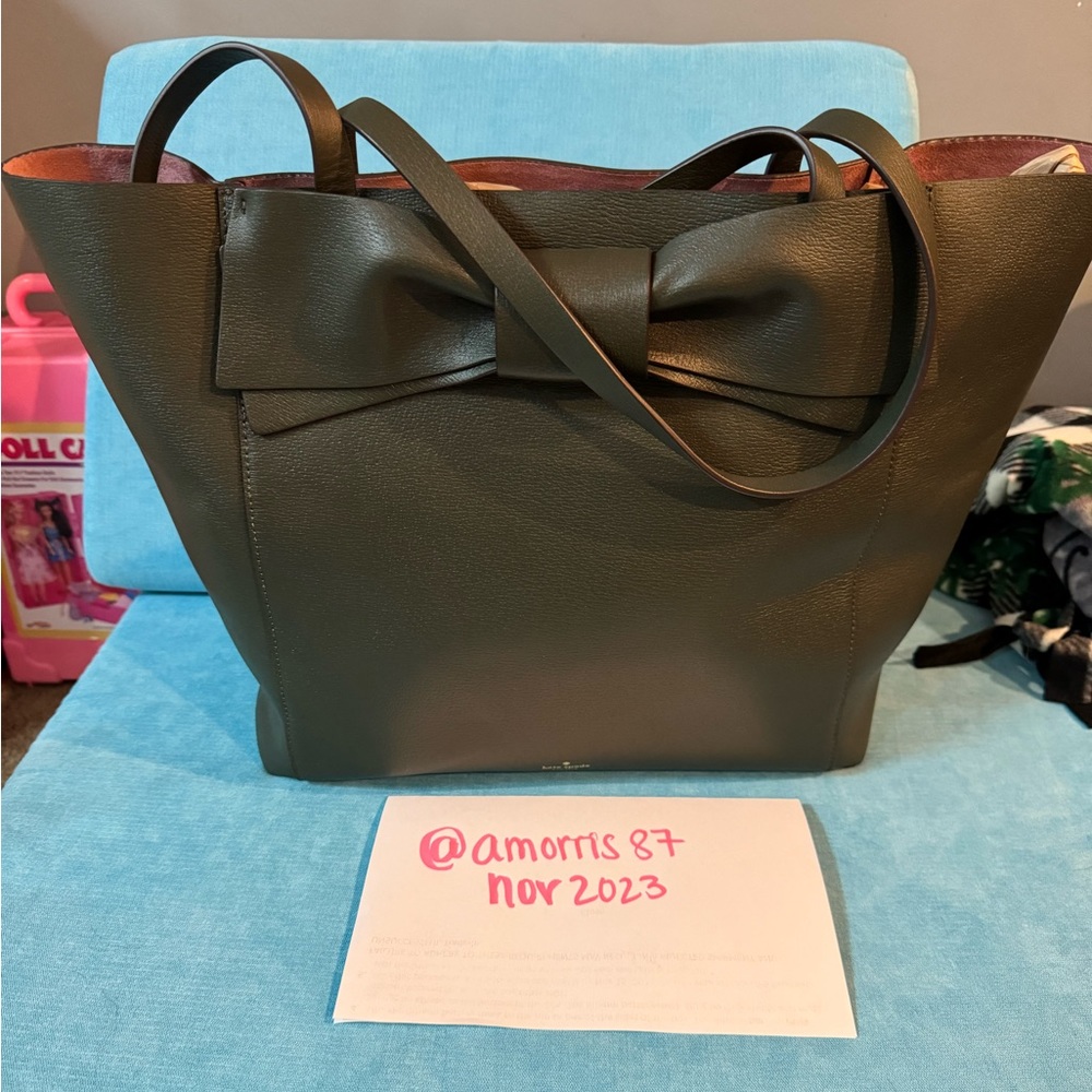 Kate Spade Hunter Green Bow Tote